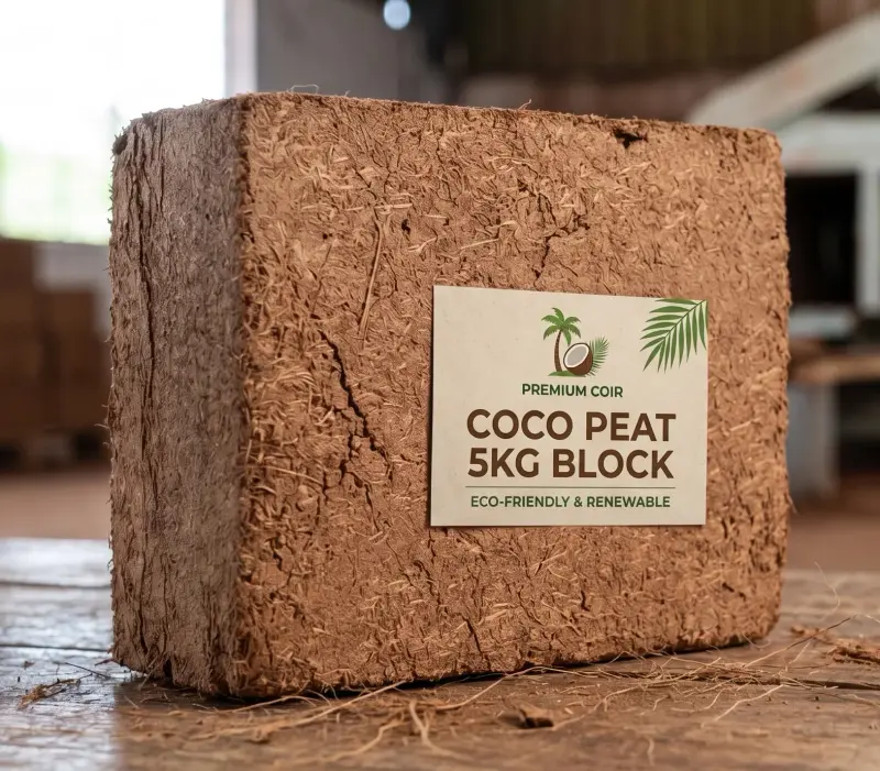 Premium 5KG Cocopeat Blocks - High Quality Coir Products for Hydroponics